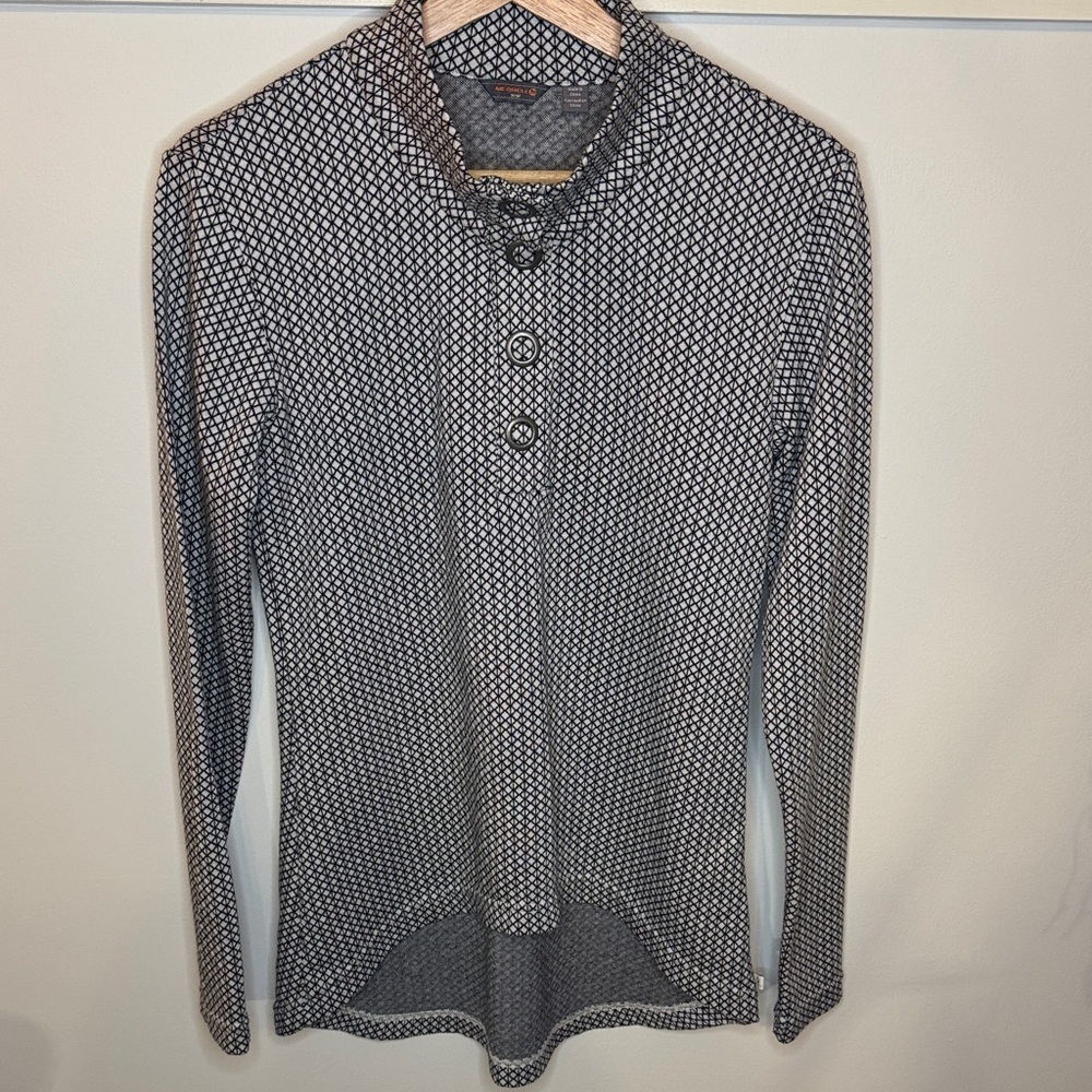 Merrell Women’s Indira Snap Placket Pullover Long Sleeve Shirt Hiking Size M